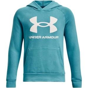 imageUnder Armour boys Rival Fleece Hoodie433 Glacier Blue   Onyx White