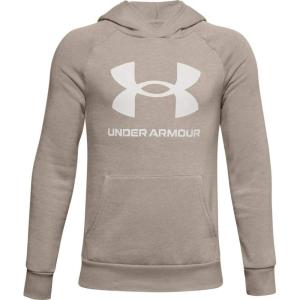 imageUnder Armour boys Rival Fleece HoodieHighland Buff Light Heather 201Onyx White