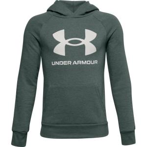 imageUnder Armour boys Rival Fleece HoodieLichen Blue Light Heather 424Onyx White