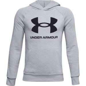 imageUnder Armour boys Rival Fleece HoodieMod Gray Light Heather 011Onyx White