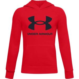 imageUnder Armour boys Rival Fleece HoodieRed 600Onyx White