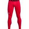 imageUnder Armour Mens HeatGear 34 Leggings600 Red   White