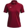 imageUnder Armour Tech Team Womens Short Sleeve Polo ShirtCardinal  White