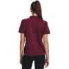imageUnder Armour Tech Team Womens Short Sleeve Polo ShirtMaroon  White