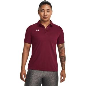 imageUnder Armour Tech Team Womens Short Sleeve Polo ShirtCardinal  White