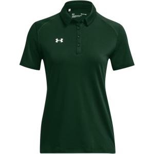 imageUnder Armour Tech Team Womens Short Sleeve Polo ShirtForest Green  White