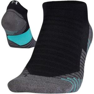 imageUnder Armour Adult Run Cushion No Show Tab Socks 1PairBlackDesert Sky Blue