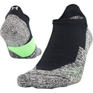 imageUnder Armour Adult Run Cushion No Show Tab Socks 1PairBlackGreen 1pair