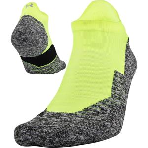imageUnder Armour Adult Run Cushion No Show Tab Socks 1PairHi Vis YellowBlack 1pair