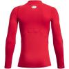 imageUnder Armour Boys ColdGear Armour Mock Long Sleeve TShirt Big Kids600 Red   White