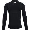imageUnder Armour Boys ColdGear Armour Mock Long Sleeve TShirt Big KidsBlack 001White