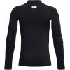 imageUnder Armour Boys ColdGear Armour Mock Long Sleeve TShirt Big KidsBlackWhite 1