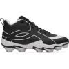 imageUnder Armour Boys Leadoff Icon Mid Rm Jr Baseball Cleats001 BlackWhiteBlack