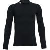 imageUnder Armour Boys ColdGear Armour Mock Long Sleeve TShirt Big KidsBlack 001White