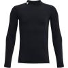 imageUnder Armour Boys ColdGear Armour Mock Long Sleeve TShirt Big KidsBlackWhite 1
