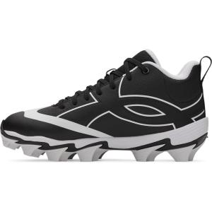 imageUnder Armour Boys Leadoff Icon Mid Rm Jr Baseball Cleats001 BlackWhiteBlack