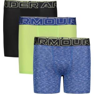 imageUnder Armour boys Charged Stretch Boxer Jock Lightweight ampamp Smooth Stretch FitMorphe Green  Three Pack