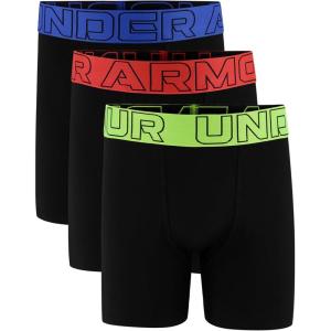 imageUnder Armour boys Performance Boxer Briefs Lightweight ampamp Smooth Stretch FitBlackHi Vis Yellow