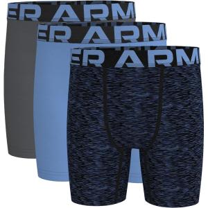 imageUnder Armour boys Performance Boxer Briefs Lightweight ampamp Smooth Stretch FitCarolina Blue Twist