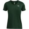 imageUnder Armour Womens Tech Short Sleeve V Neck301 Forest Green   White