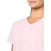 imageUnder Armour Womens Tech Short Sleeve V Neck647 Prime Pink   White