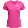 imageUnder Armour Womens Tech Short Sleeve V Neck652 Rebel Pink   White