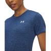 imageUnder Armour Womens Tech Twist Short Sleeve Crew TShirt402 Blue Atlantis   White