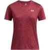 imageUnder Armour Womens Tech Twist Short Sleeve Crew TShirt625 Cardinal   White
