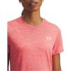 imageUnder Armour Womens Tech Twist Short Sleeve Crew TShirt691 Venom Red   White
