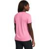 imageUnder Armour Womens Tech Twist Short Sleeve Crew TShirt697 Sunset Pink   White