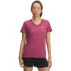 imageUnder Armour Womens Tech Short Sleeve V Neck659 Fuchsia Dusk   White