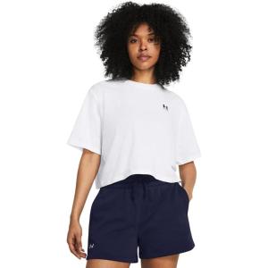 imageUnder Armour Womens Boxy Crop Logo Short Sleeve T Shirt100 White   Black