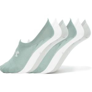 imageUnder Armour Womens Breathe Lite Liner Socks 6Pack348 Silica Green  Silica Green  Hydro Green