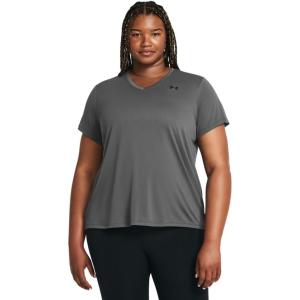 imageUnder Armour Womens Tech Short Sleeve V Neck025 Castlerock   Black
