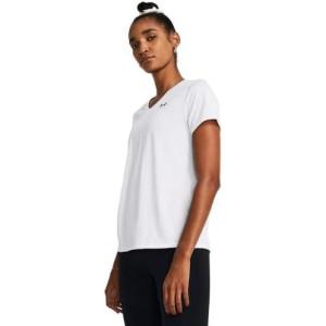 imageUnder Armour Womens Tech Short Sleeve V Neck100 White   Black