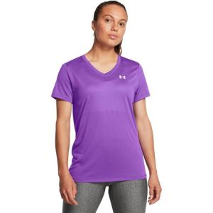imageUnder Armour Womens Tech Short Sleeve V Neck525 Lavish   White