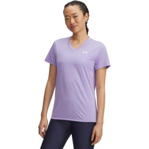 imageUnder Armour Womens Tech Short Sleeve V Neck538 Transparent   White