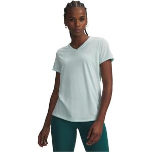 imageUnder Armour Womens Tech Short Sleeve V Neck703 Refresh Mint   White