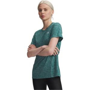 imageUnder Armour Womens Tech Twist Short Sleeve Crew TShirt338 Rack Green   White