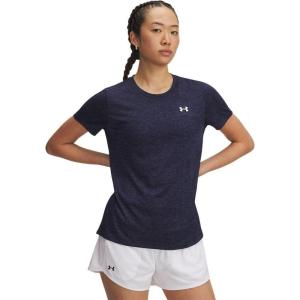 imageUnder Armour Womens Tech Twist Short Sleeve Crew TShirt410 Midnight Navy   White