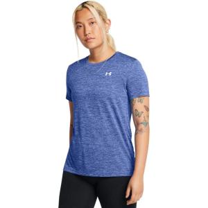 imageUnder Armour Womens Tech Twist Short Sleeve Crew TShirt432 Tech Blue   White