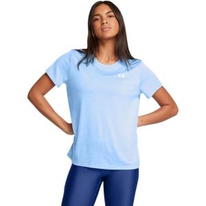 imageUnder Armour Womens Tech Twist Short Sleeve Crew TShirt465 Horizon Blue   White