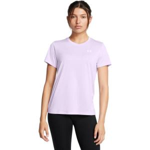 imageUnder Armour Womens Tech Twist Short Sleeve Crew TShirt535 Salt Purple   White