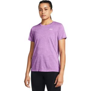 imageUnder Armour Womens Tech Twist Short Sleeve Crew TShirt560 Provence Purple  Purple Ace  Purple Ace