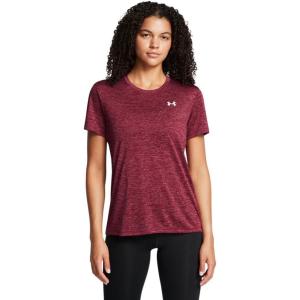 imageUnder Armour Womens Tech Twist Short Sleeve Crew TShirt625 Cardinal   White