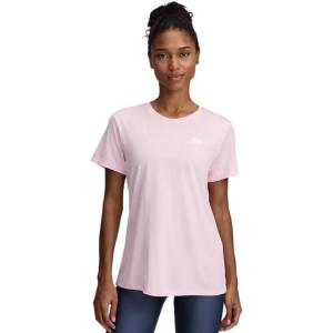 imageUnder Armour Womens Tech Twist Short Sleeve Crew TShirt647 Prime Pink   White