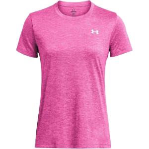 imageUnder Armour Womens Tech Twist Short Sleeve Crew TShirt672 Super Pink   White