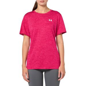 imageUnder Armour Womens Tech Twist Short Sleeve Crew TShirt681 Shaded Fuchsia   White