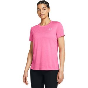 imageUnder Armour Womens Tech Twist Short Sleeve Crew TShirt682 Fluo Pink   White