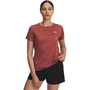 imageUnder Armour Womens Tech Twist Short Sleeve Crew TShirt688 Cinna Red   White